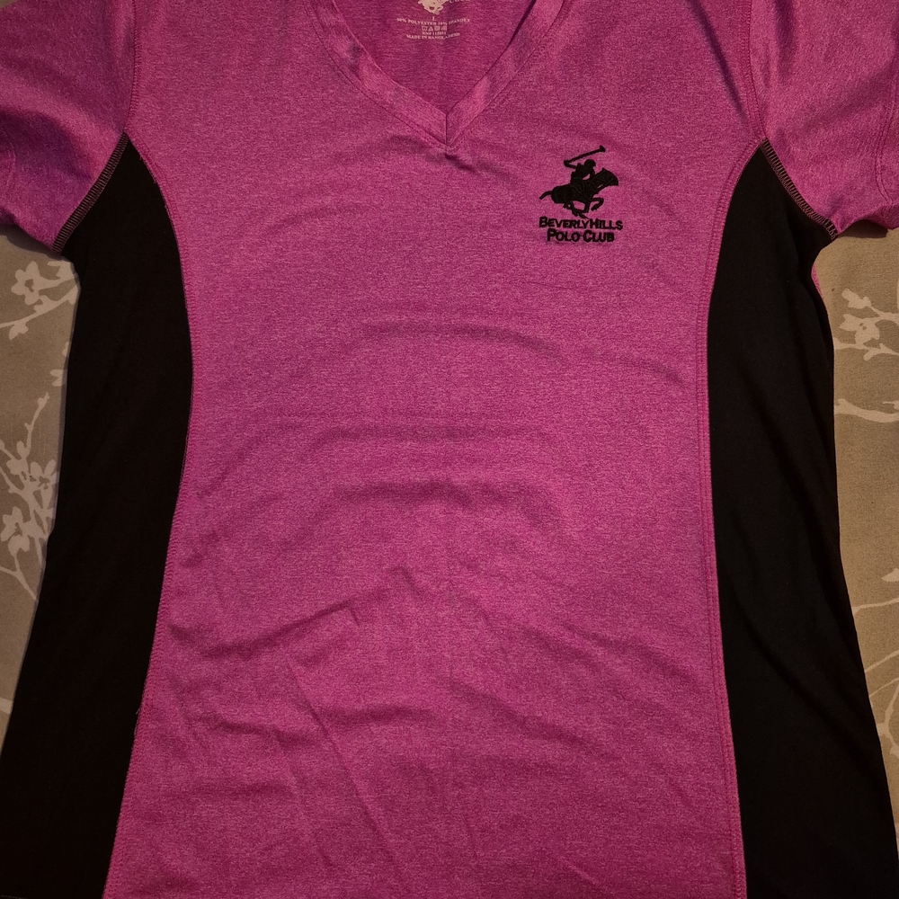 Beverly Hills Polo Club Pink V-Neck Shirt